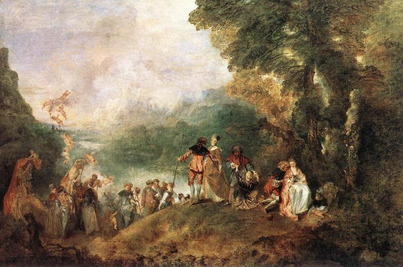 WATTEAU, Antoine The Embarkation for Cythera France oil painting art
